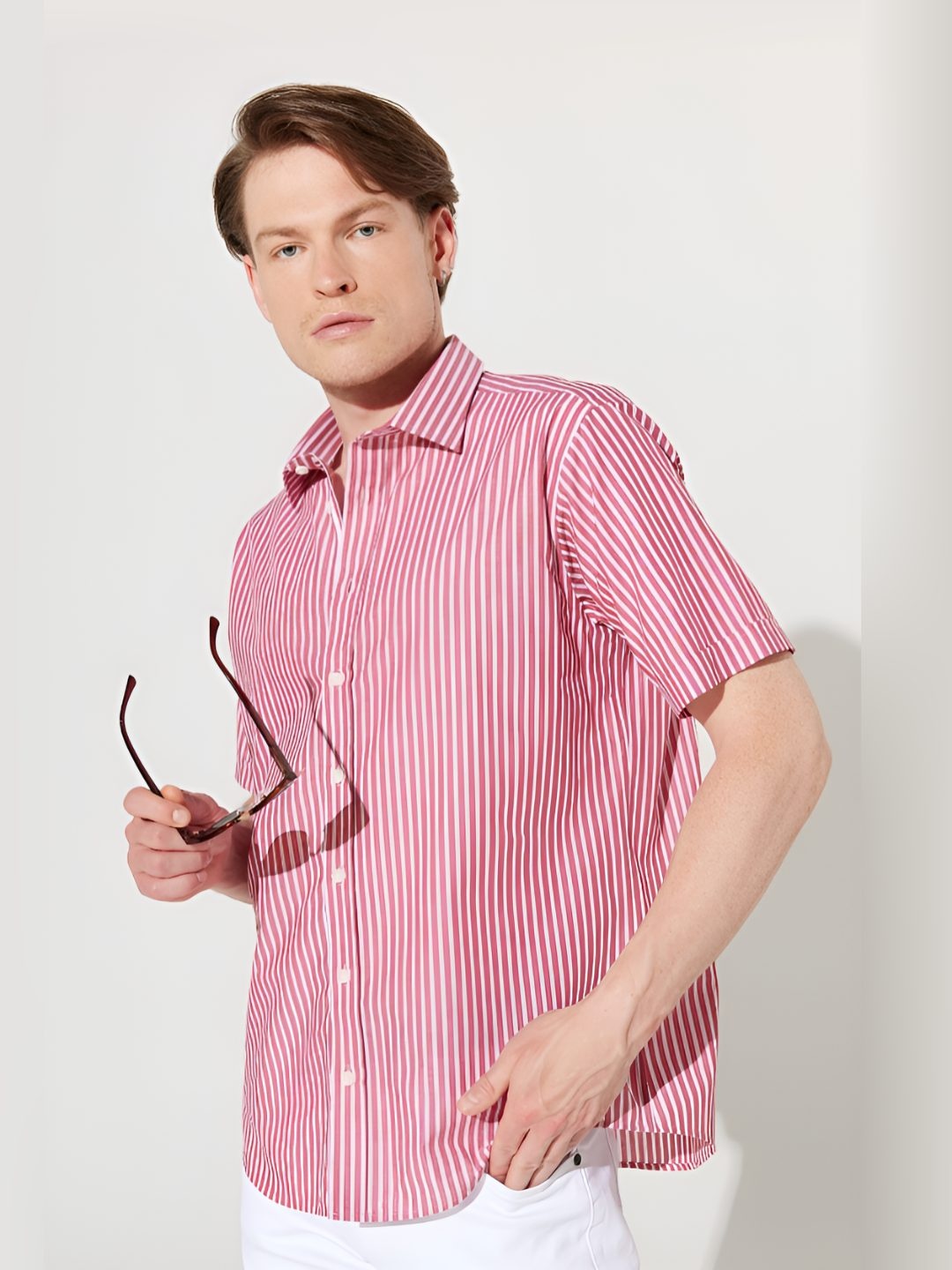 

ALTINYILDIZ CLASSICS AC Co. Men Striped Polo Collar Pockets T-shirt, Na
