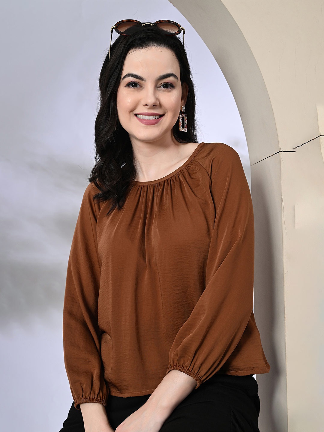 

PANDORNA Top, Brown