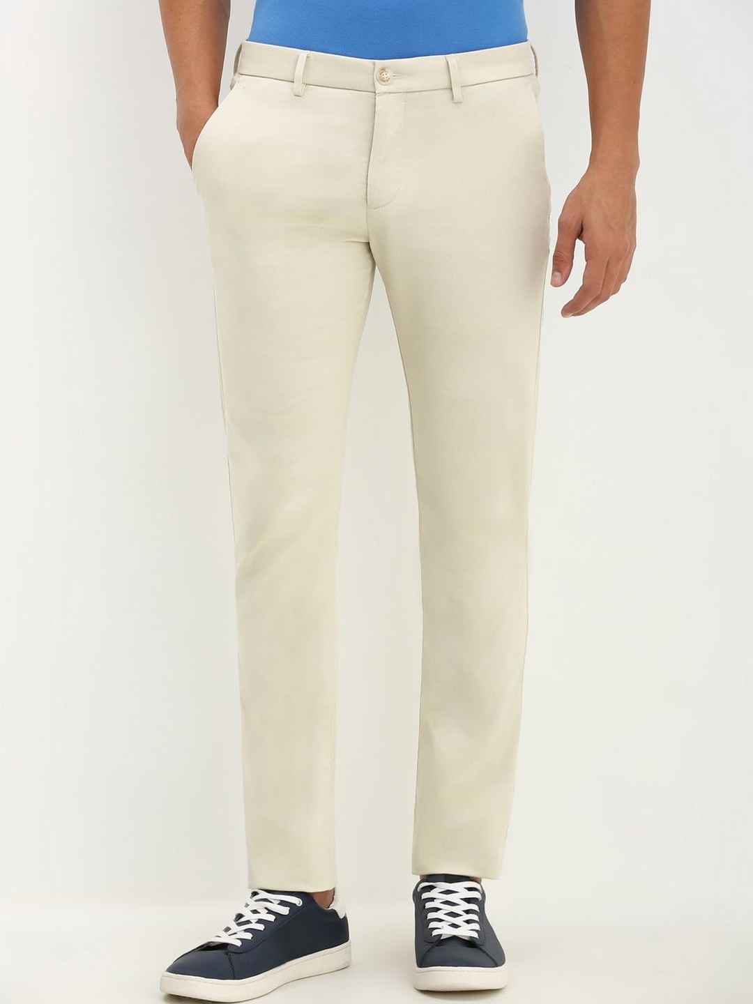 

Allen Solly Men Ultra Slim Fit Trousers, Off white