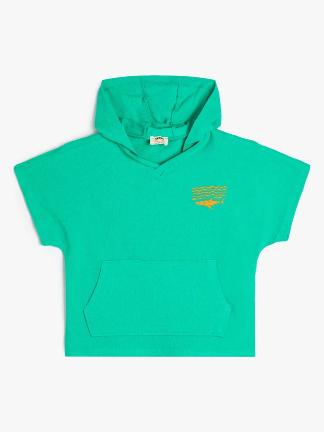 

Koton Boys V-Neck Applique T-shirt, Green