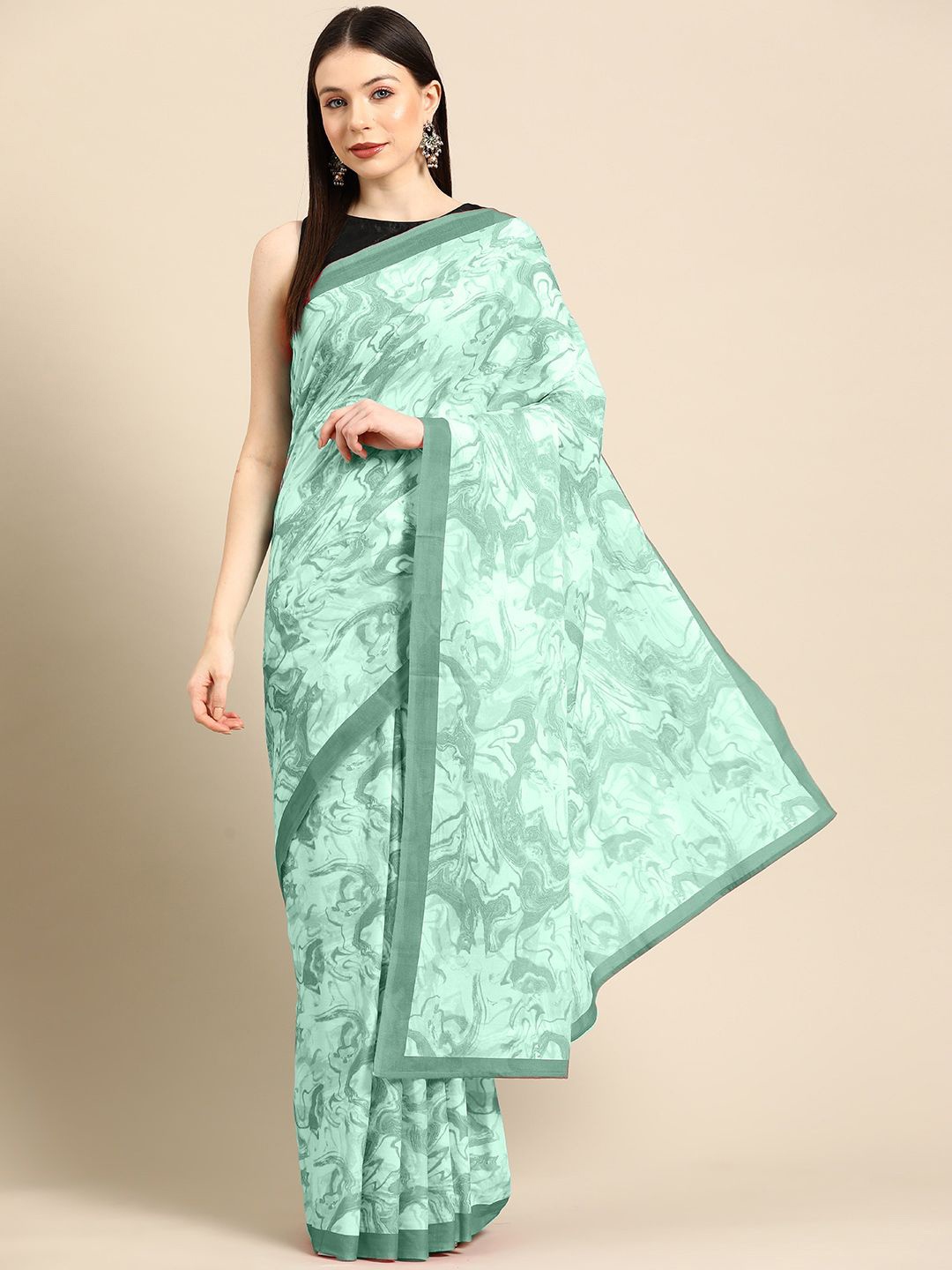 

BUTA BUTI Pure Cotton Saree, Sea green