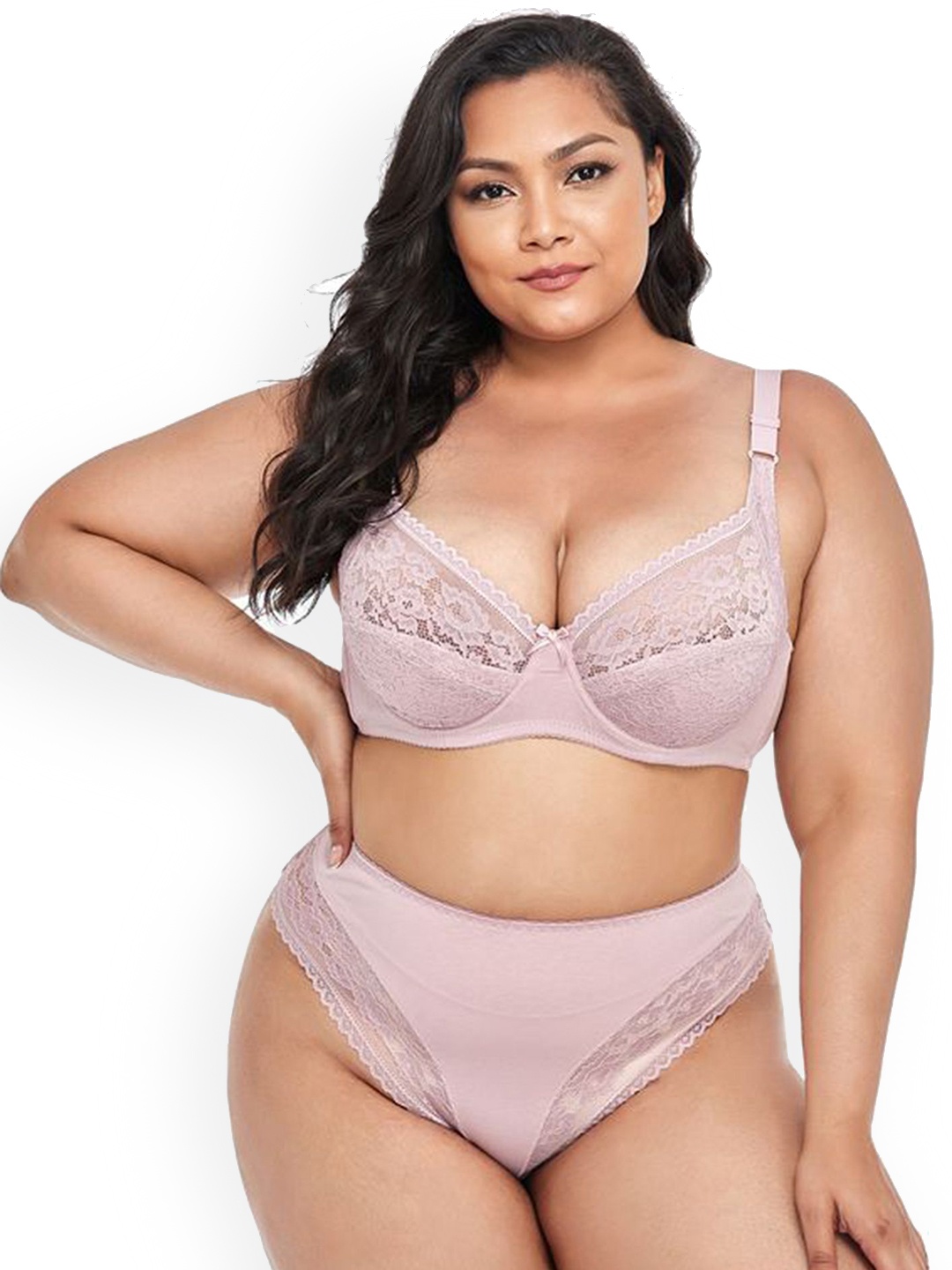 

LULU & SKY Non-Padded Lingerie Set XHN-12510-1-PURPLE