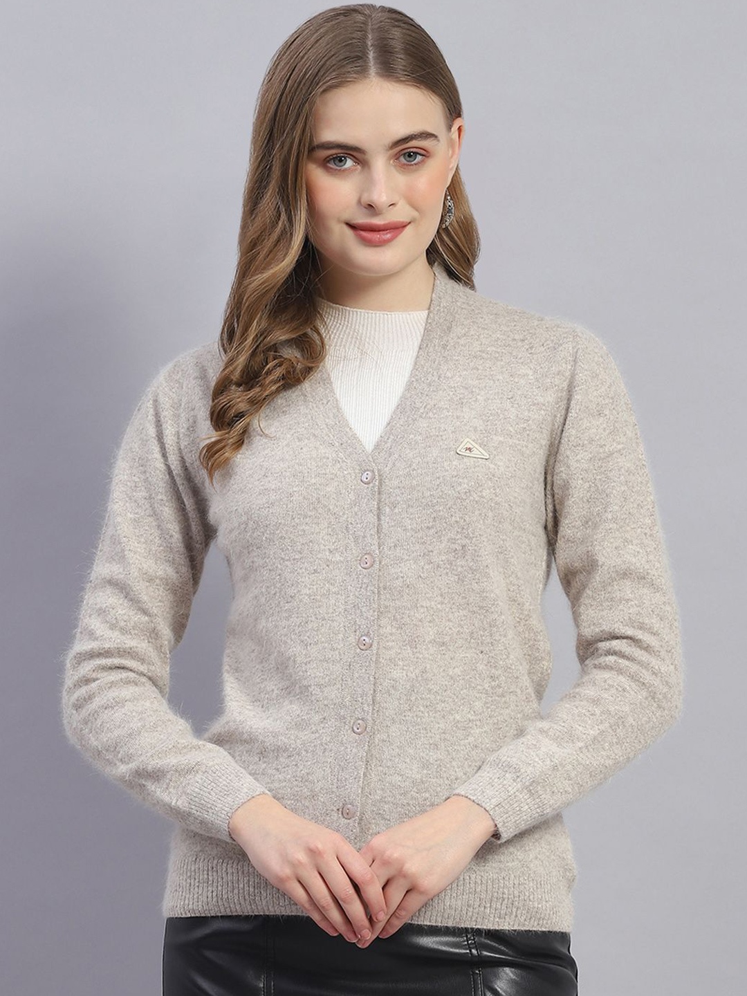 

Monte Carlo Women Woollen Cardigan, Brown