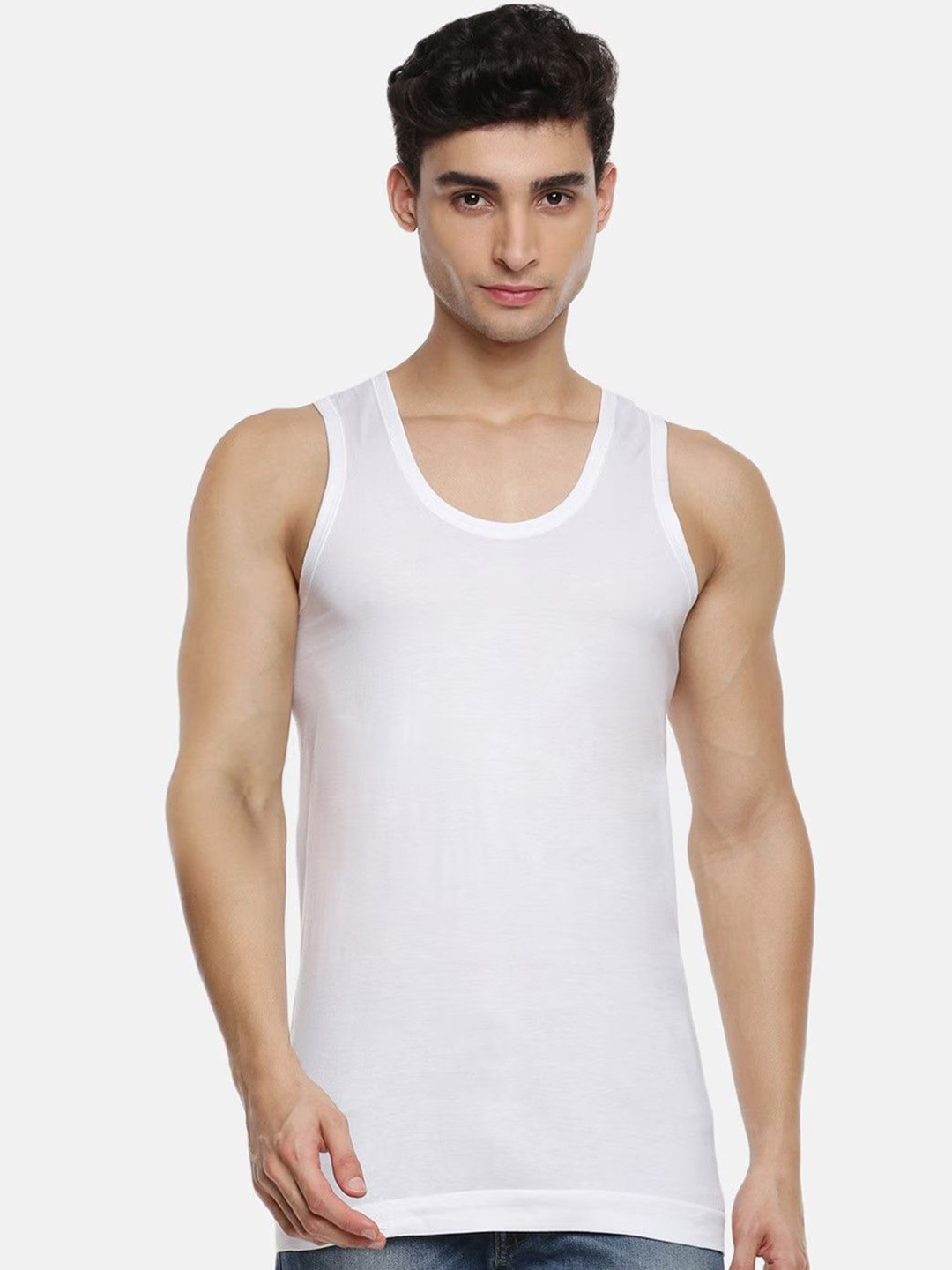 

Ramraj Pack Of 2 Cotton Undershirt Vests R2CompactRNW4P, White