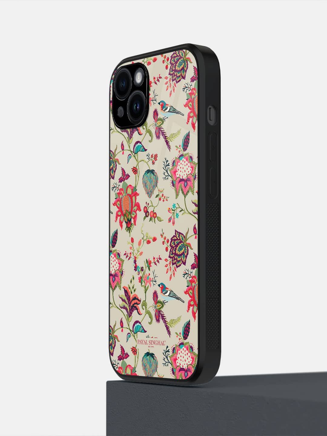 

macmerise Floral Printed iPhone 14 Plus Back Case Mobile Accessories, Off white