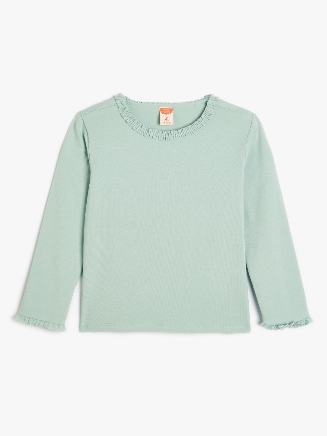 

Koton Girls Solid Round Neck Cotton T-Shirt, Blue
