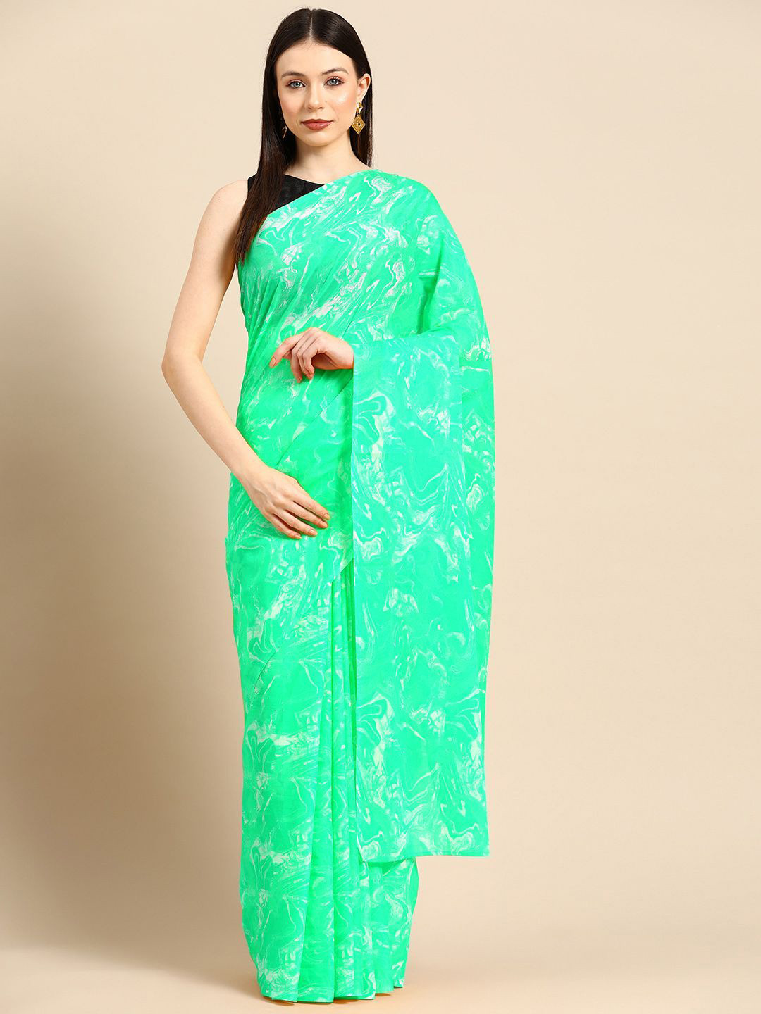 

BUTA BUTI Pure Cotton Saree, Green
