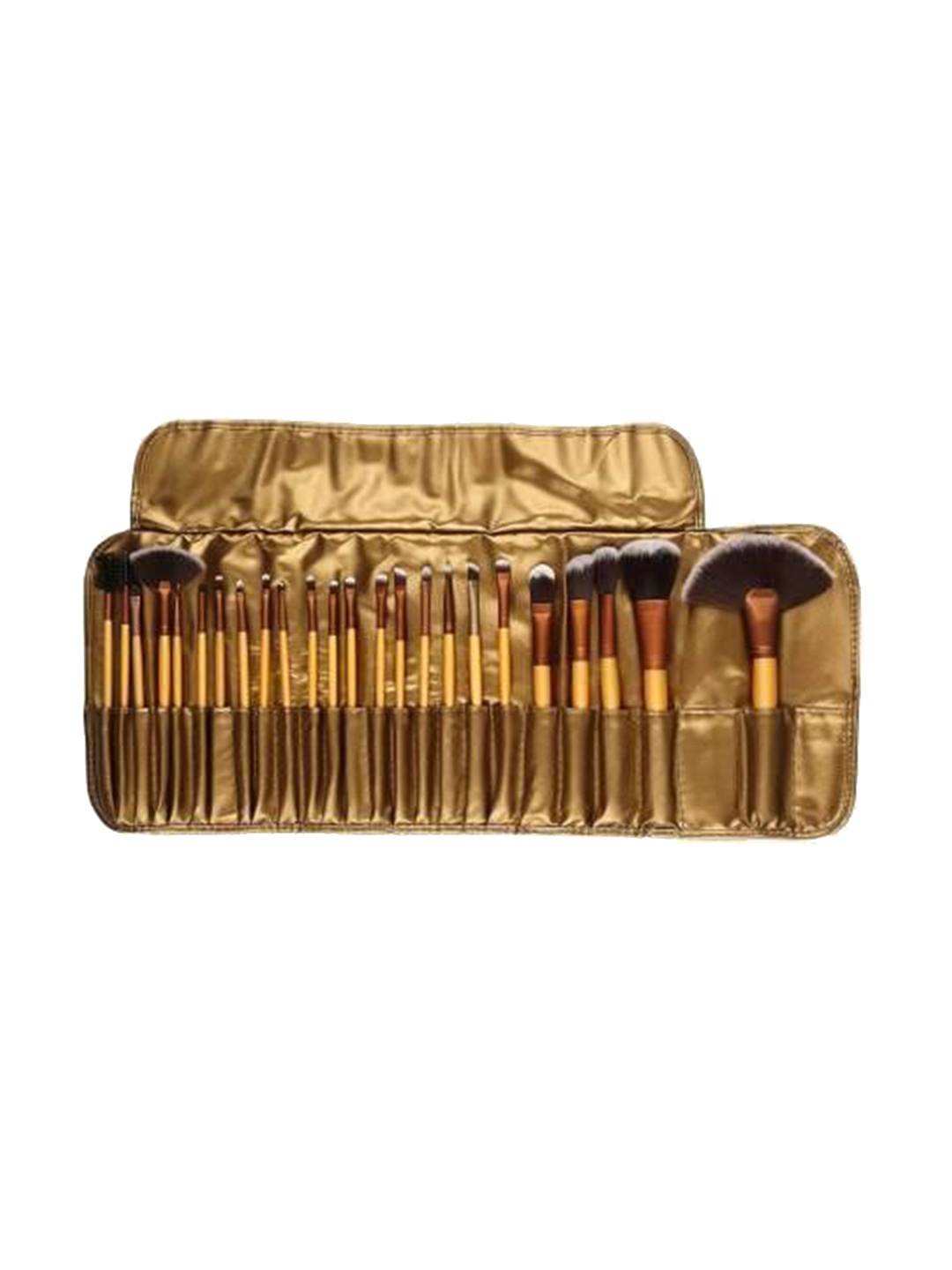 

Yoana Set Of 24 Professional Cosmetic Brush Set With Leather Pouch, Gold