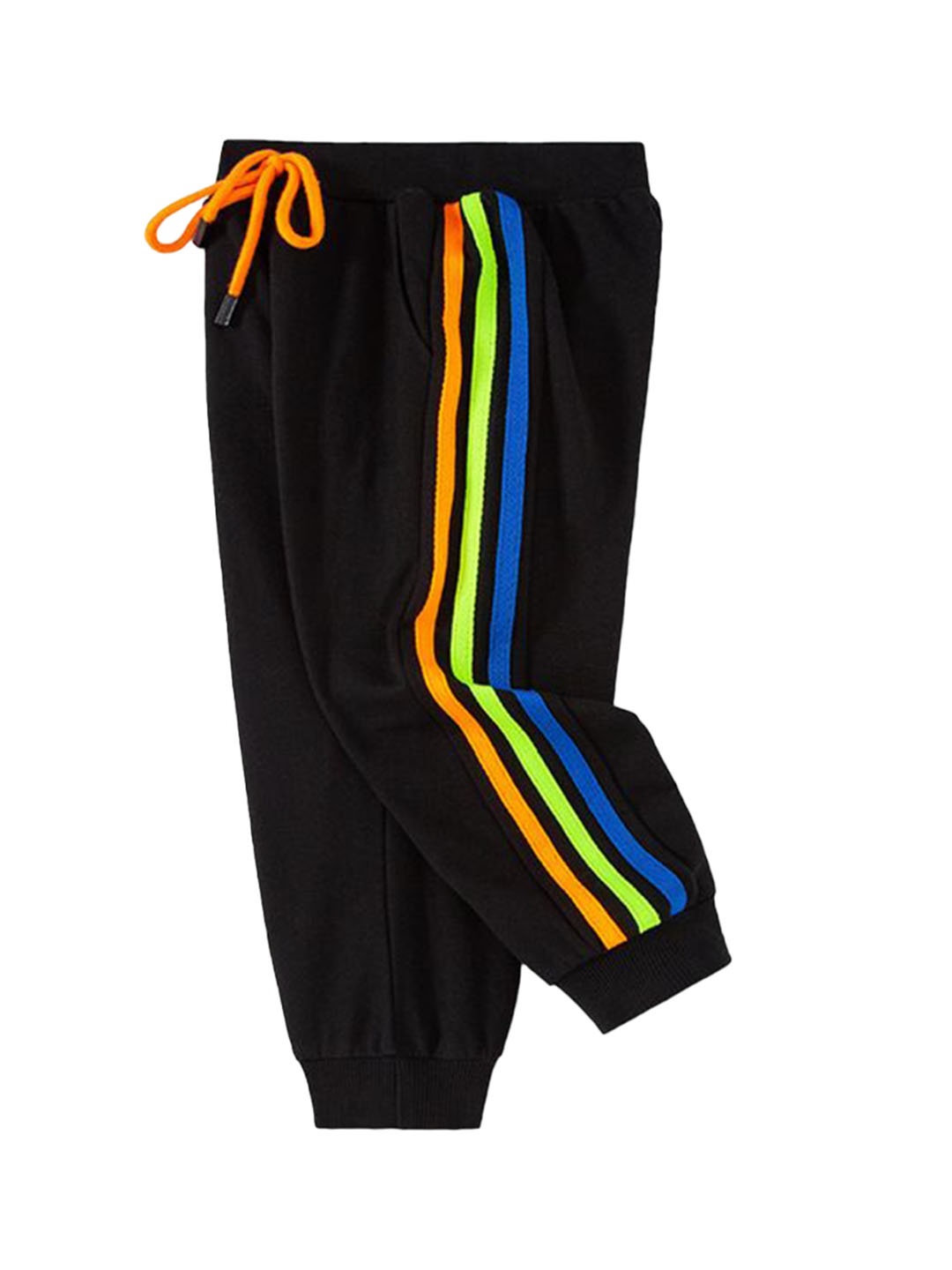 

StyleCast Kids Striped Cotton Mid Rise Joggers, Black