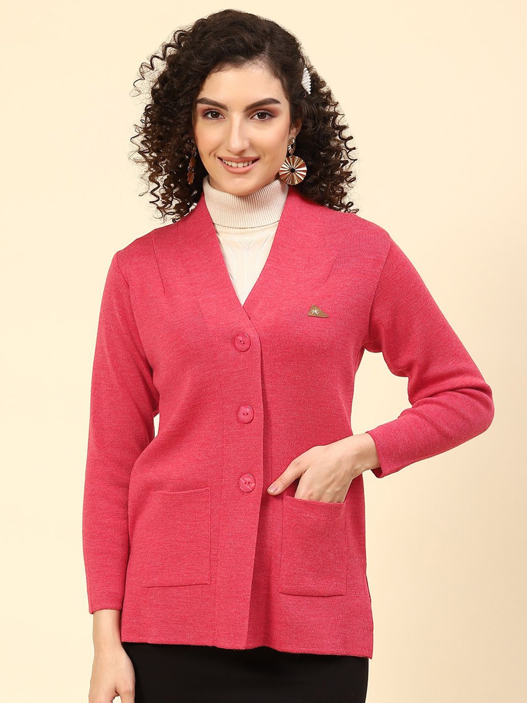 

Monte Carlo Women Woollen Cardigan, Pink