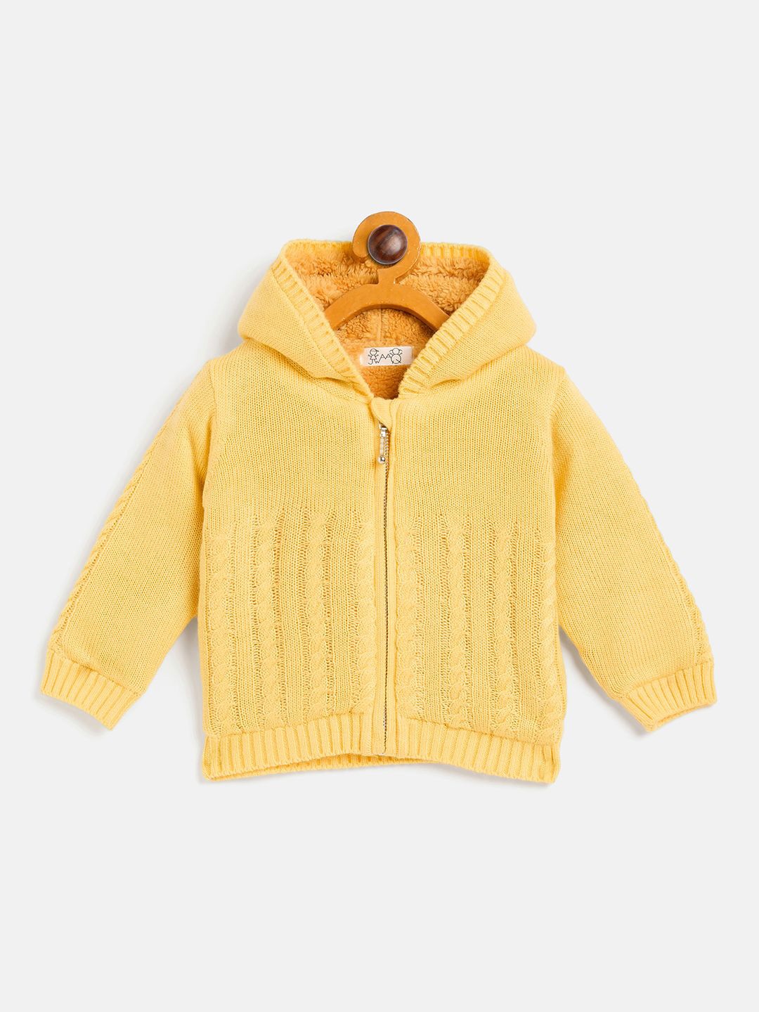 

JWAAQ Unisex Kids Cable Knit Cardigan, Yellow