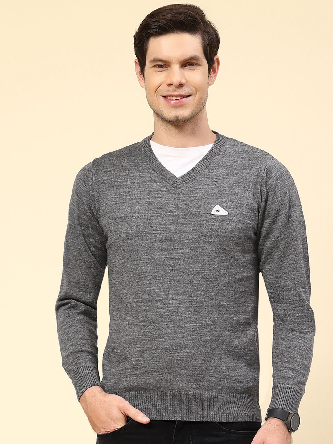 

Monte Carlo Men Woollen Pullover, Grey