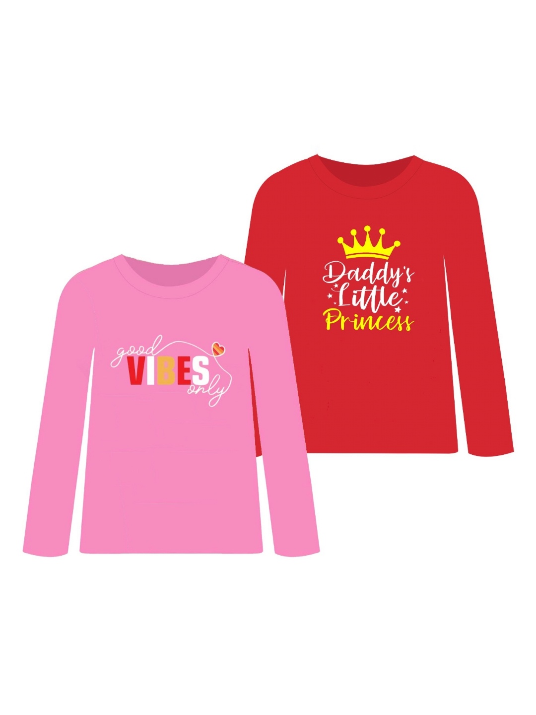 

CoolTees4U Girls Typography 2 Printed Applique T-shirt, Multi
