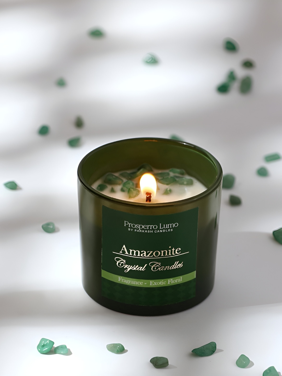 

Parkash Candles Green Scented Printed Jar Candle