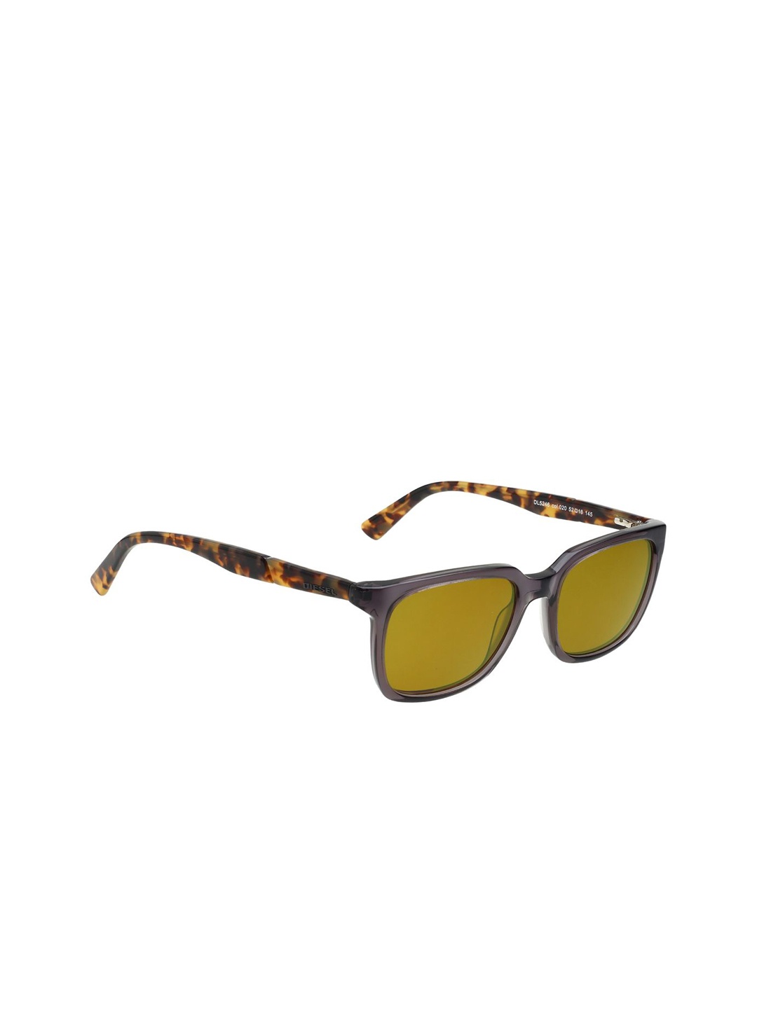 

DIESEL Unisex Square Sunglasses with UV Protected Lens, Brown