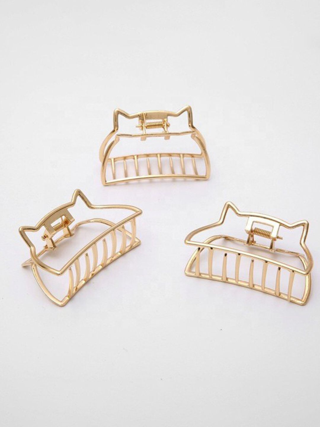 

Xivir Women Set of 3 Claw Clip, Gold