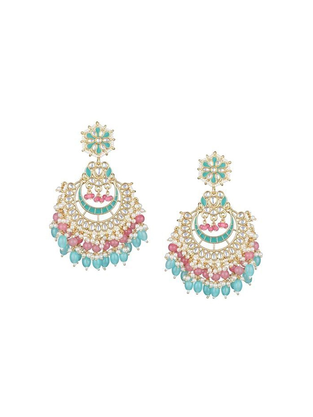 

BDIVA Contemporary Chandbalis Earrings, Gold