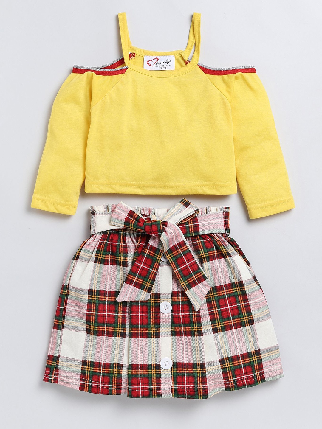 

BAESD Girls Top with Skirt, Yellow