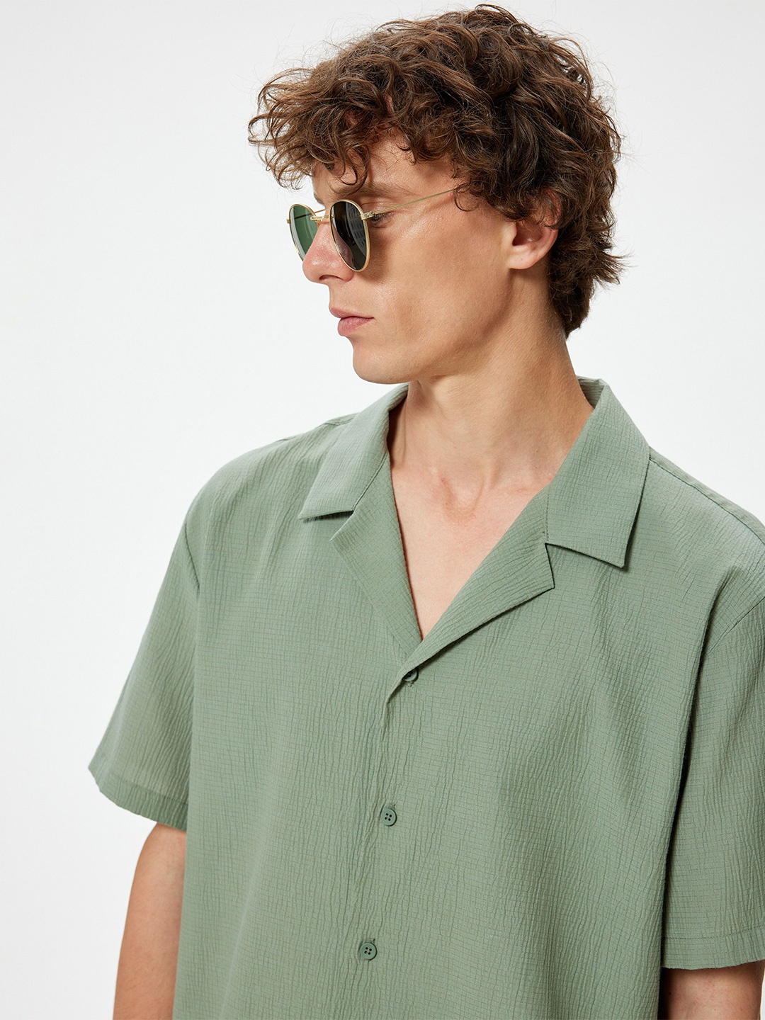

Koton Men Opaque Casual Shirt, Khaki