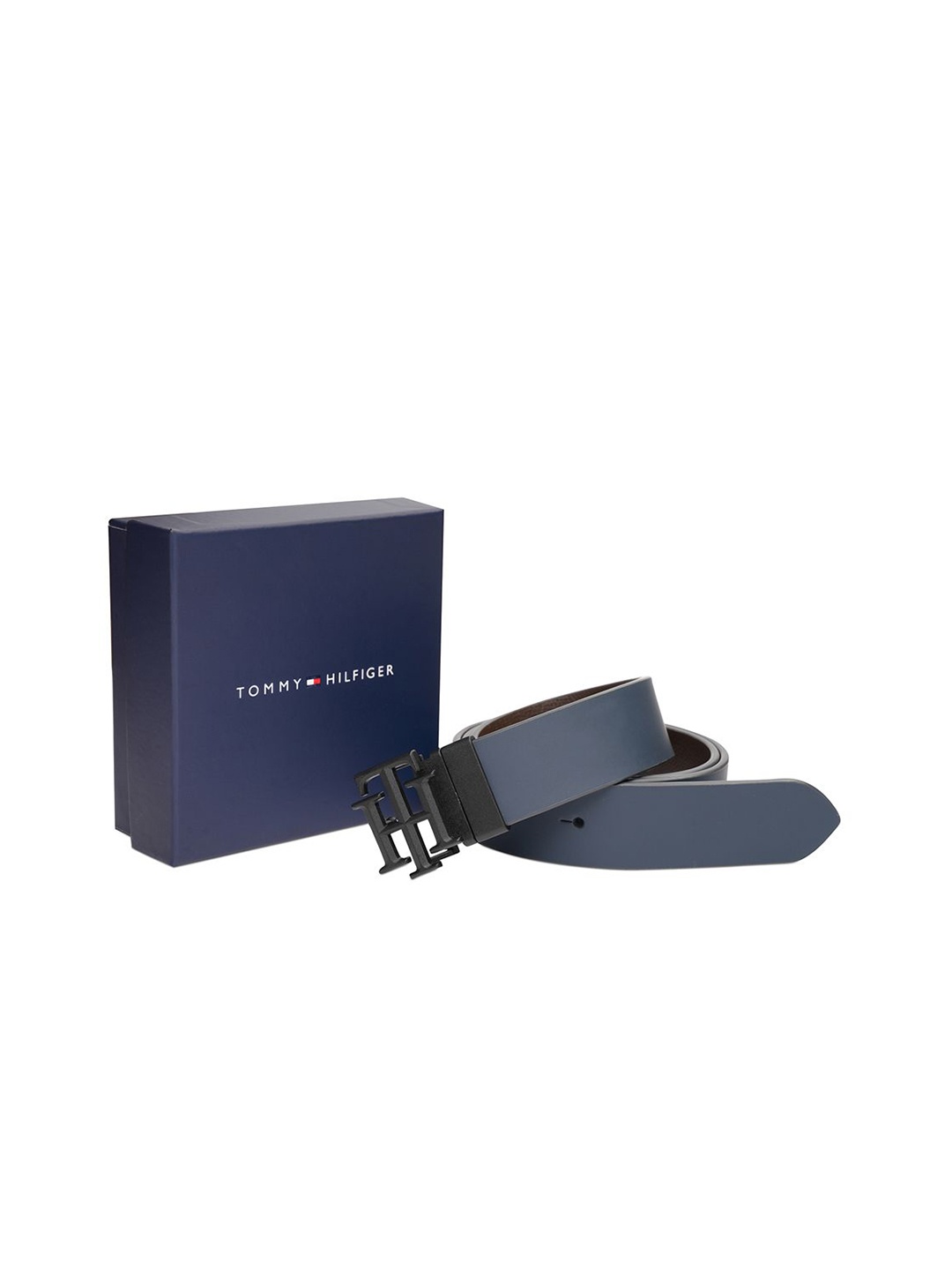 

Tommy Hilfiger Men Leather Reversible Belt, Navy blue