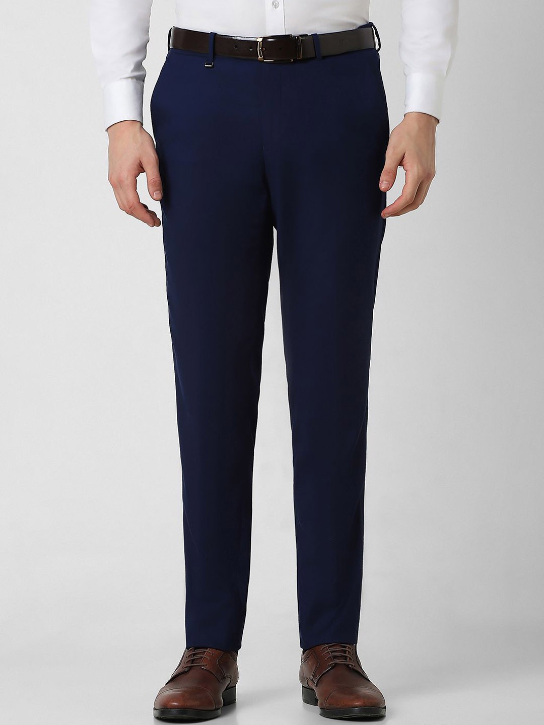 

Van Heusen Men Ultra Slim Fit Formal Trousers, Navy blue