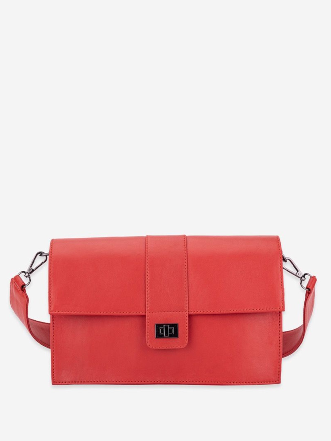 

Abelardo De Moda Leather Swagger Sling Bag, Red