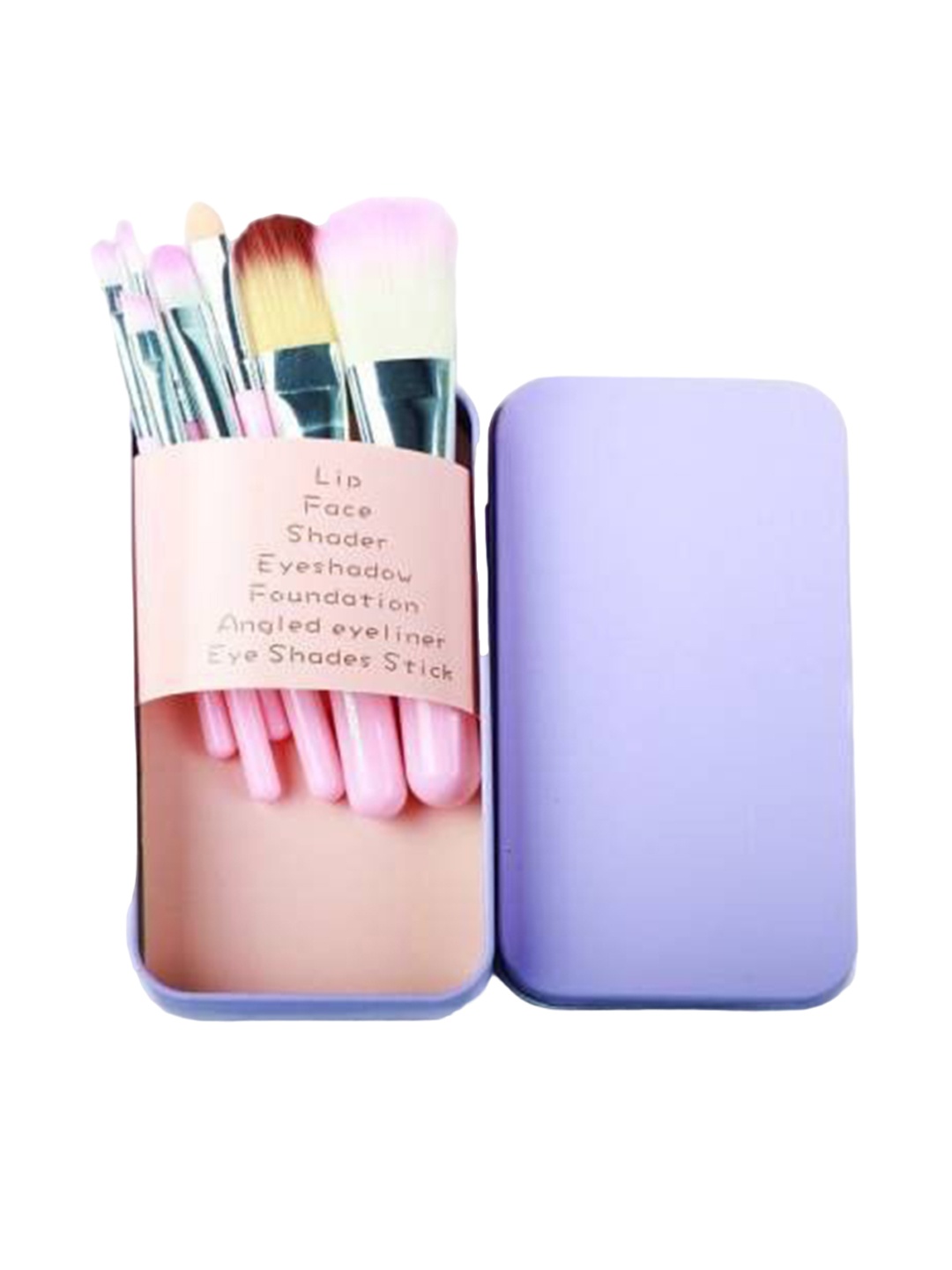 

Yoana Set Of 7 Cute Makeup Foundation Powder Eyeshadow Brushes Set, Pink