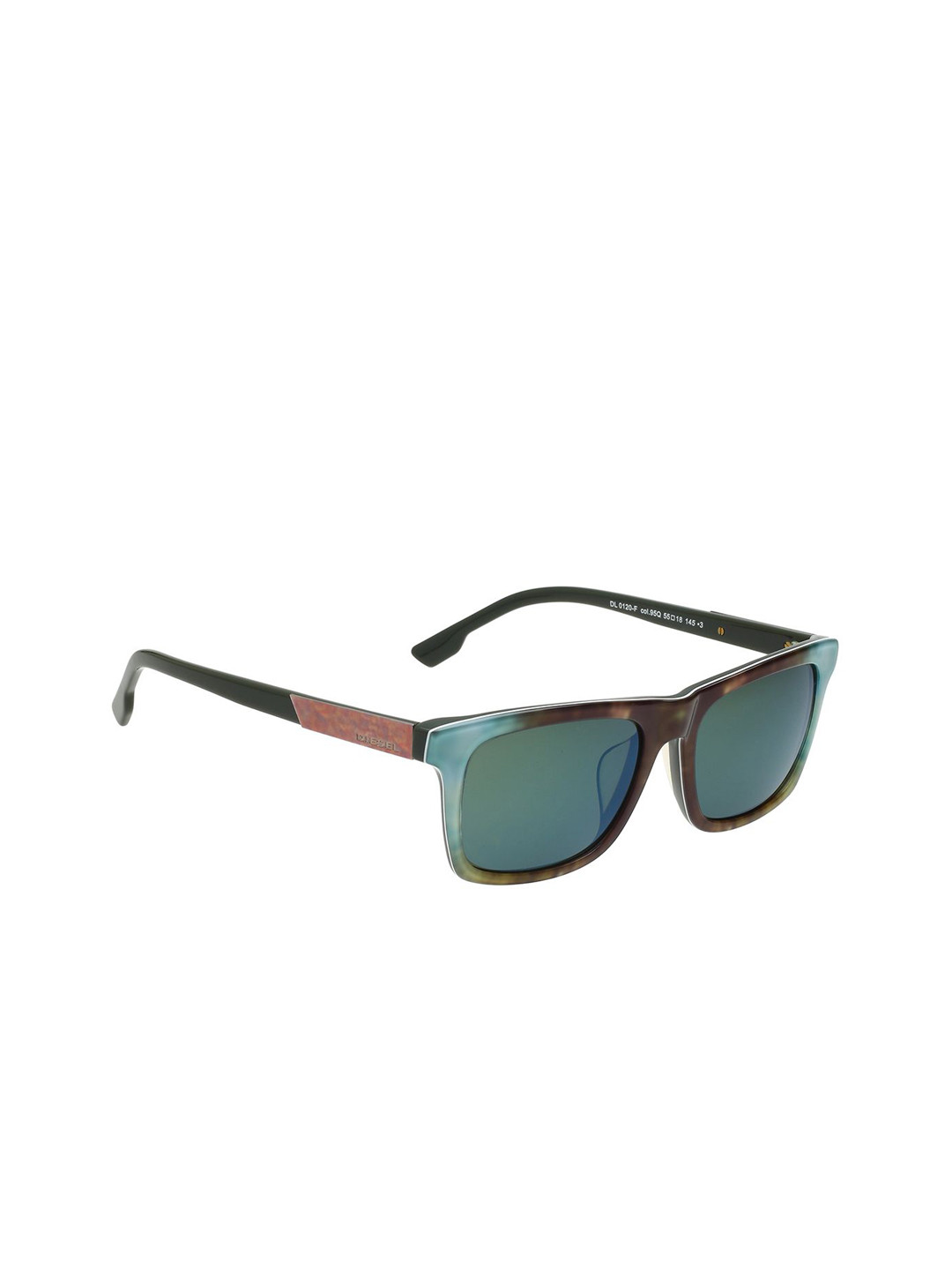 

DIESEL Unisex Square Sunglasses with UV Protected Lens DL0120-F 95Q 55 S, Green