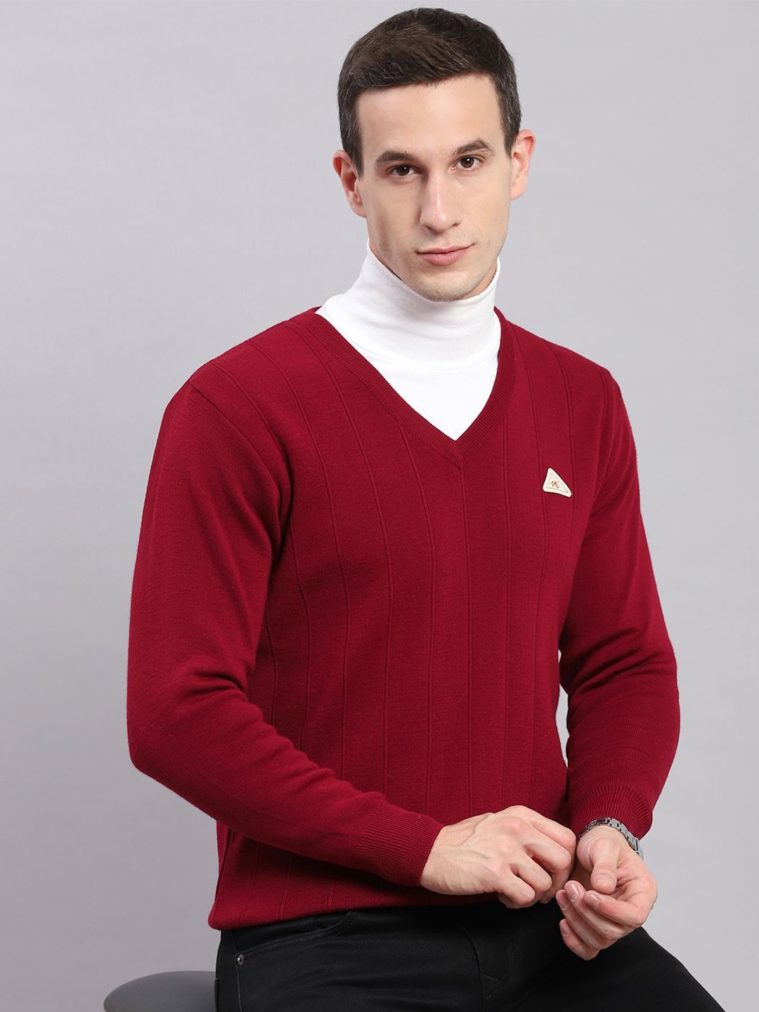 

Monte Carlo Men Woollen Pullover, Maroon