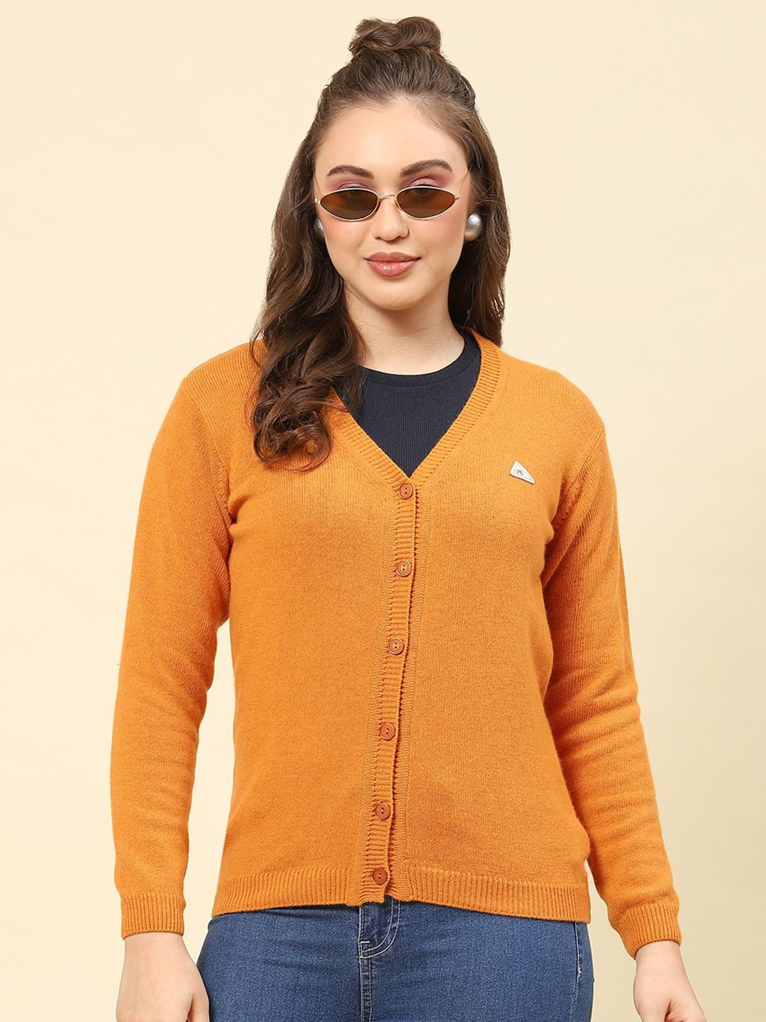 

Monte Carlo Women Woollen Cardigan, Mustard