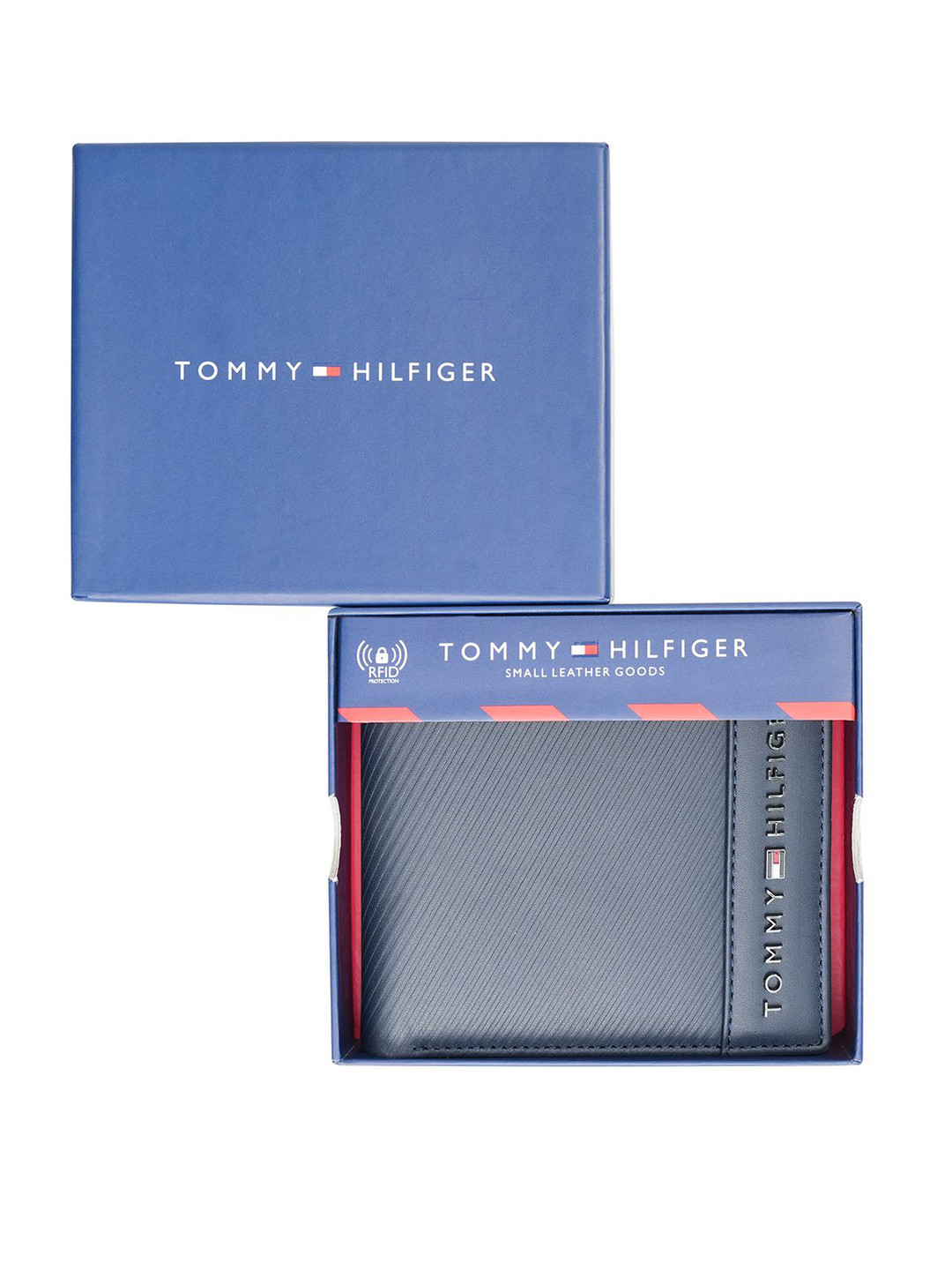 

Tommy Hilfiger Men Leather Two Fold Wallet, Navy blue