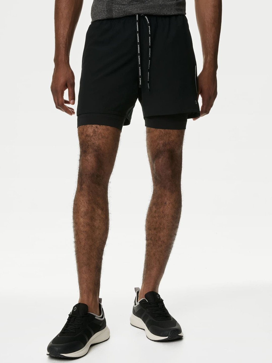 

Marks & Spencer Men Mid-Rise Regular Fit Shorts, Black