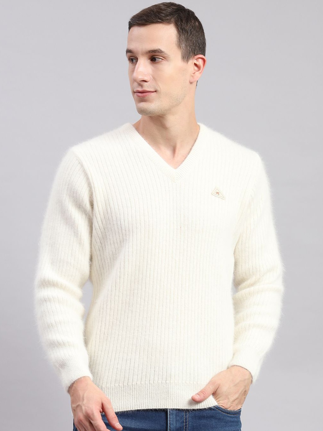

Monte Carlo Men Woollen Pullover, Off white