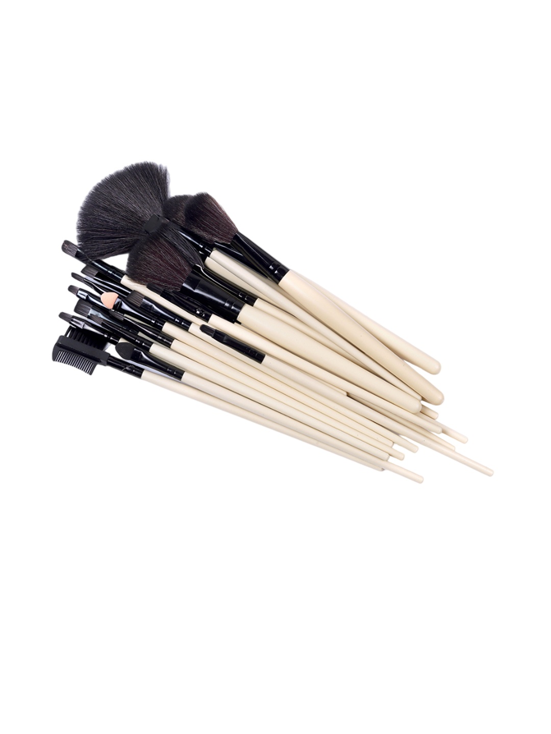 

Yoana Set Of 24 Beauty Wooden Handle Brush With Pouch, Black