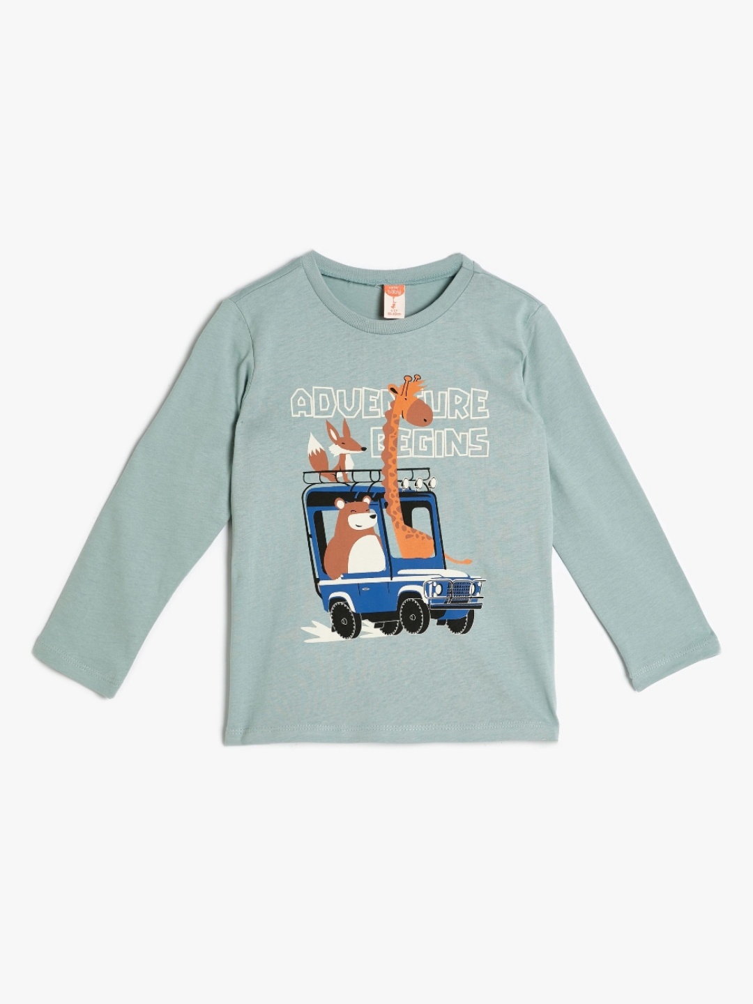 

Koton Boys Graphic Printed Round Neck Cotton T-Shirt, Blue