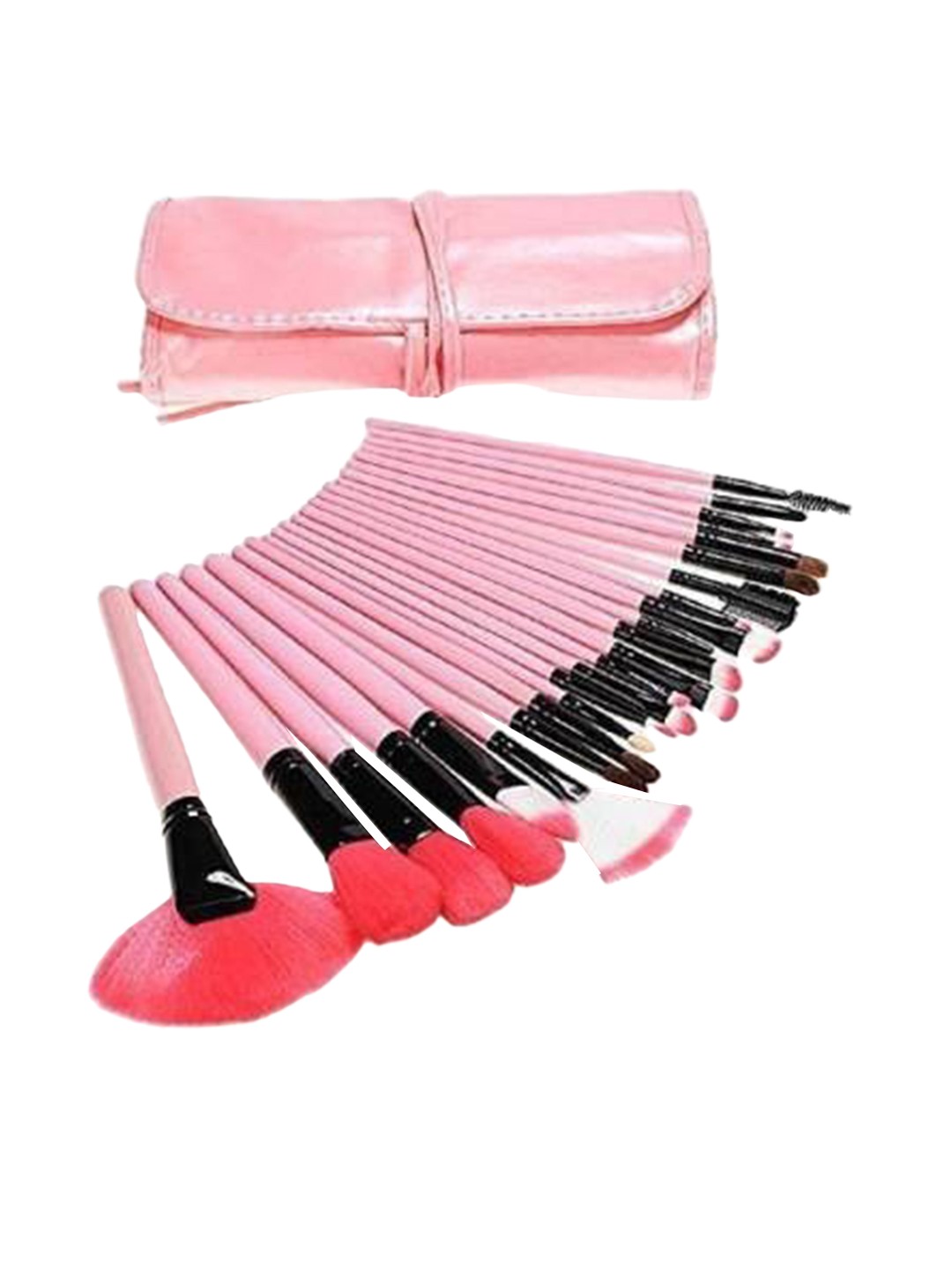 

Yoana Set of 24 Professional Cosmetic Makeup Brushes With Pouch Case, Pink