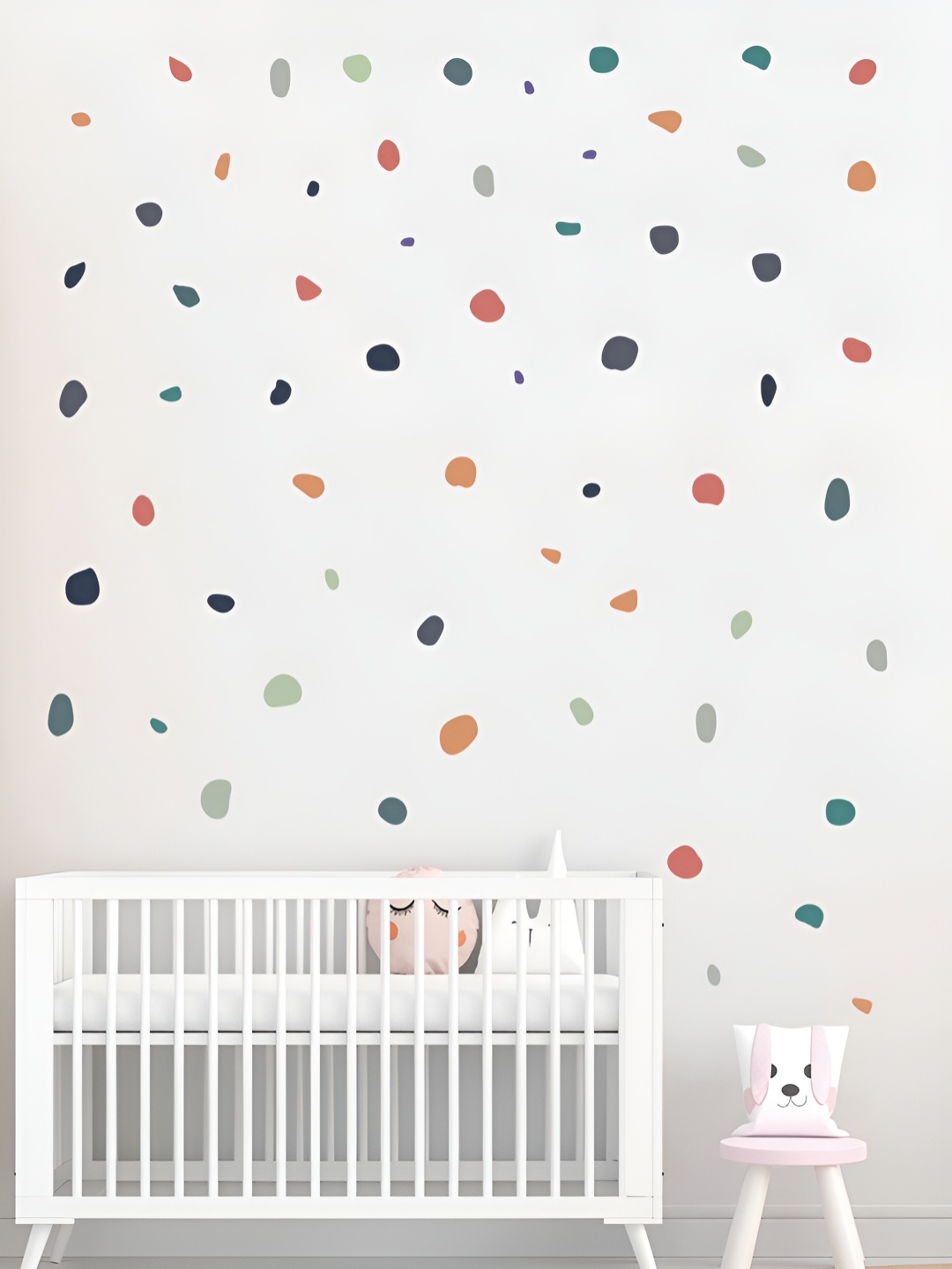 

My Kids Wall 60 Pieces Blue & Yellow UV Printed Other Wall Stickers, White