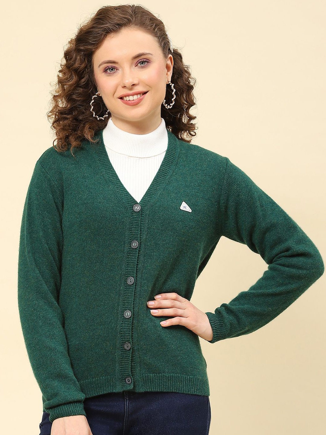 

Monte Carlo Women Woollen Cardigan, Green