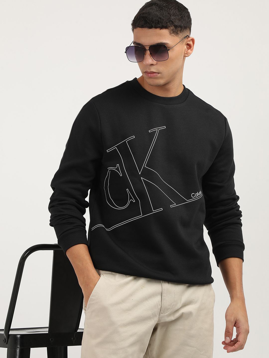 

Calvin Klein Jeans Men Printed Sweatshirt, Black