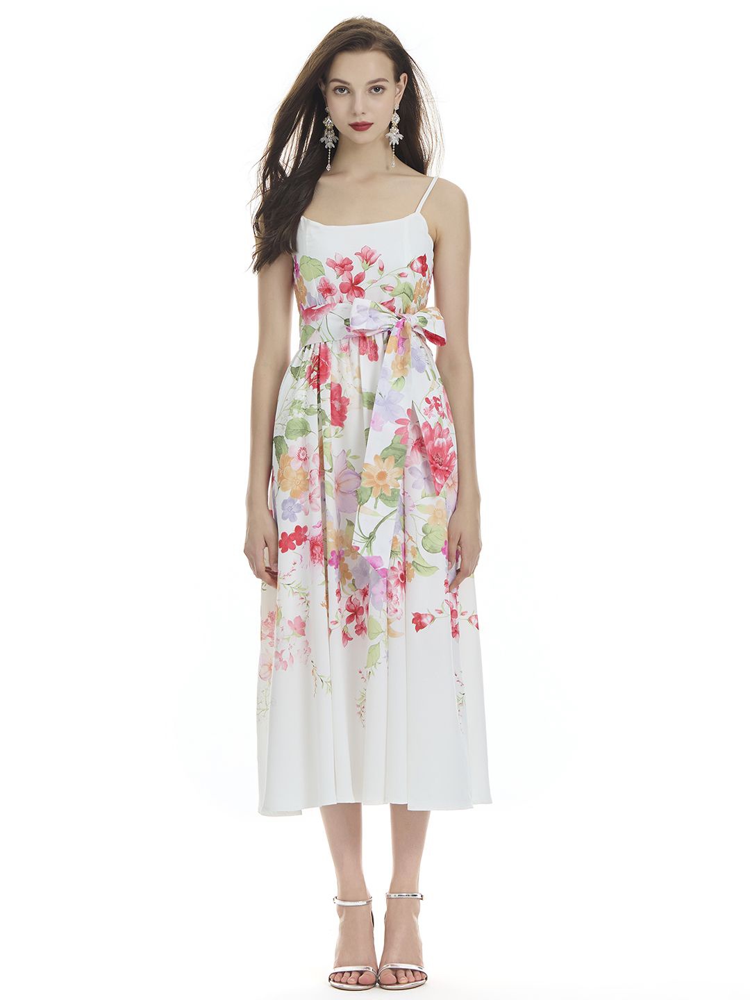 

JC Collection Floral Print Fit & Flare Midi Dress, Multi