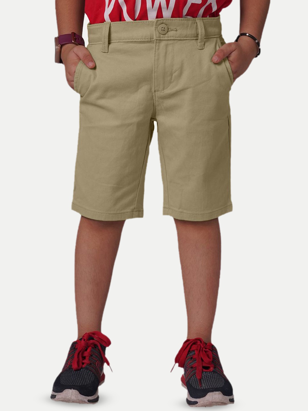 

BAESD Boys Regular Fit Chino Shorts, Beige