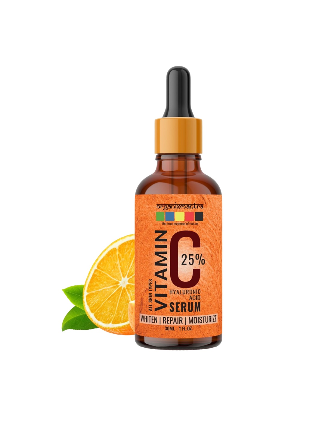 

Organix Mantra Vitamin-C 25% Vitamin-B3 Skin Brightening Hydrating Serum- 30ml, Orange