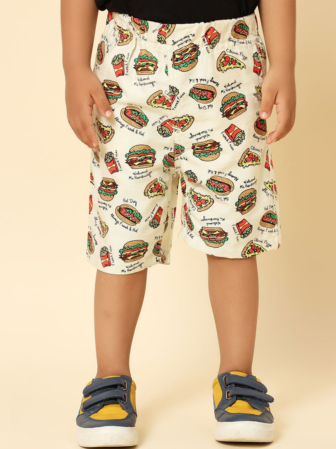

HERE&NOW Boys Printed Shorts, White