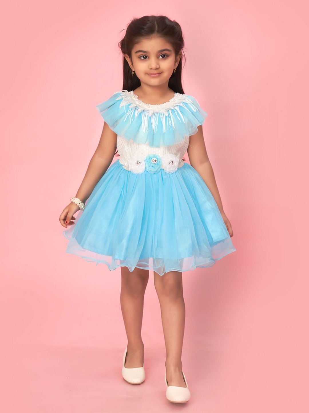 

BAESD Net Fit & Flare Dress, Turquoise blue