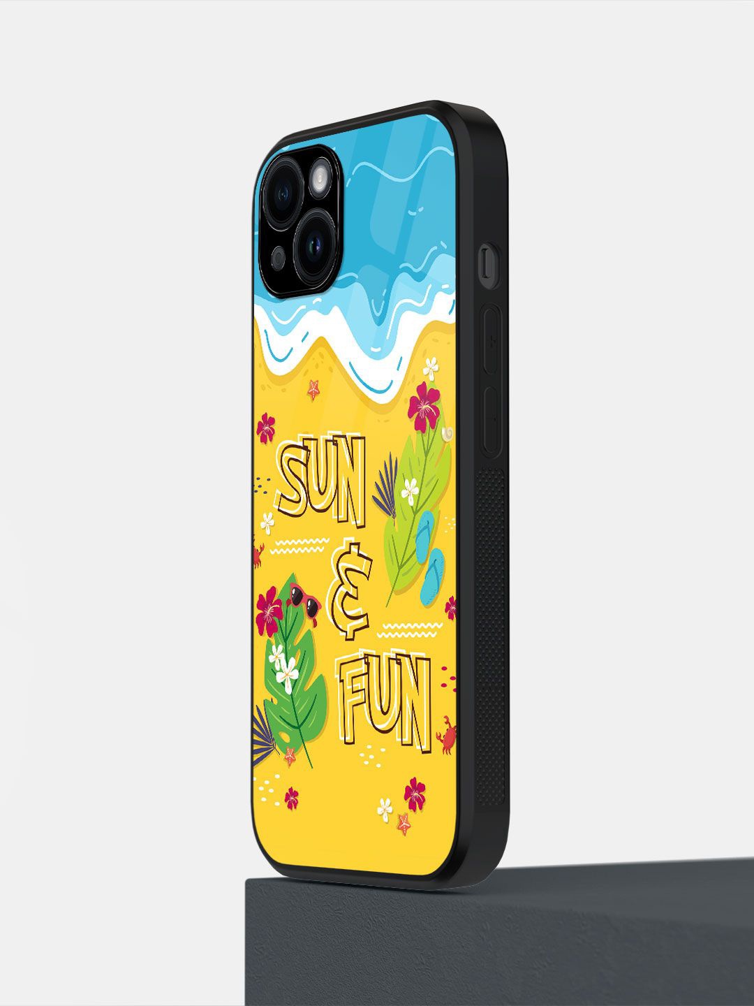 

macmerise Tropical Printed iPhone 14 Plus Back Case Mobile Accessories, Yellow