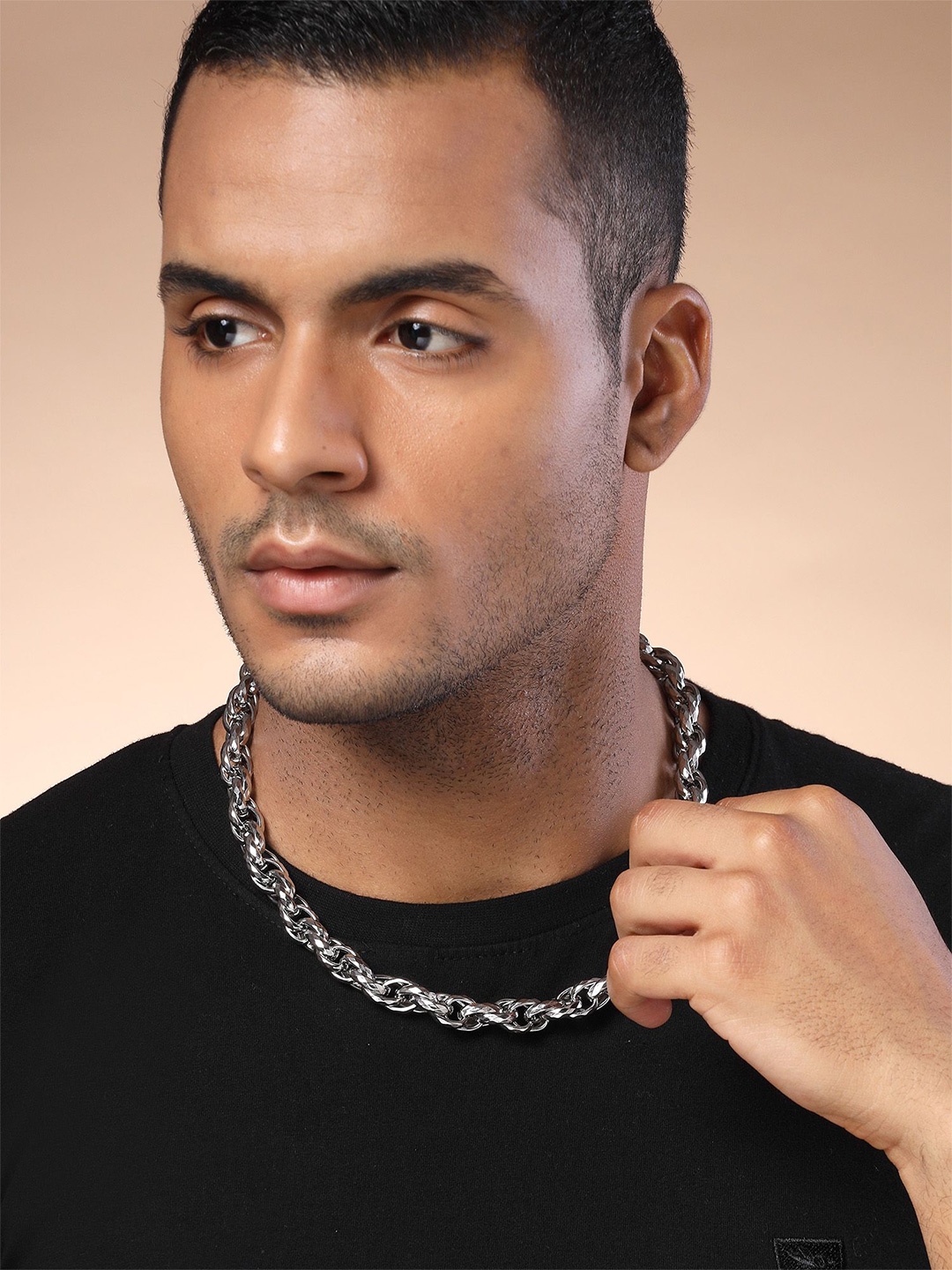 

Bohey by KARATCART Men Silver-Plated Chain