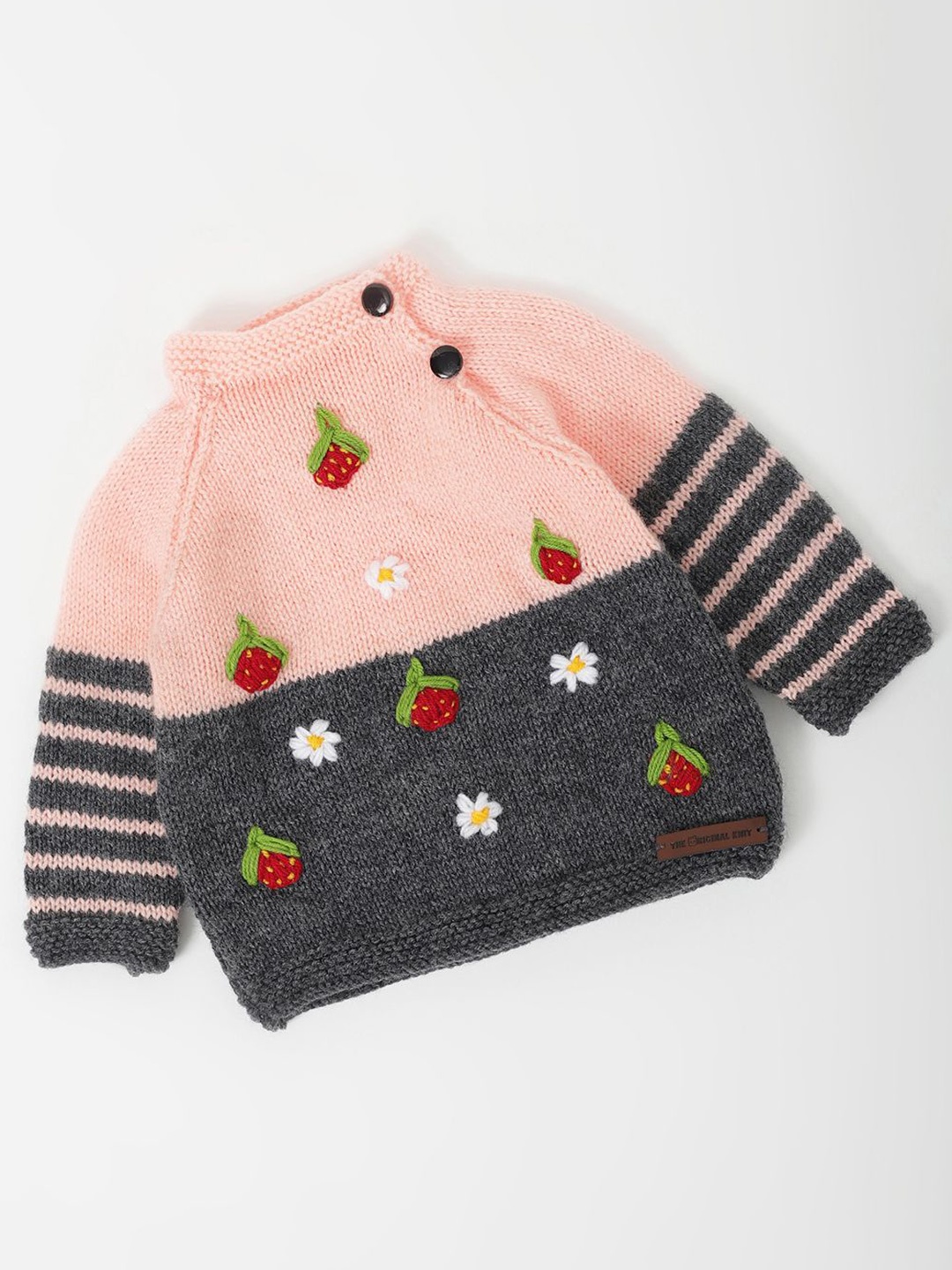 

The Original Knit Unisex Kids Floral Pullover, Pink