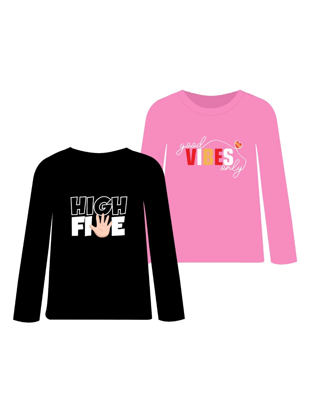 

CoolTees4U Girls Typography 2 Printed Applique T-shirt, Multi
