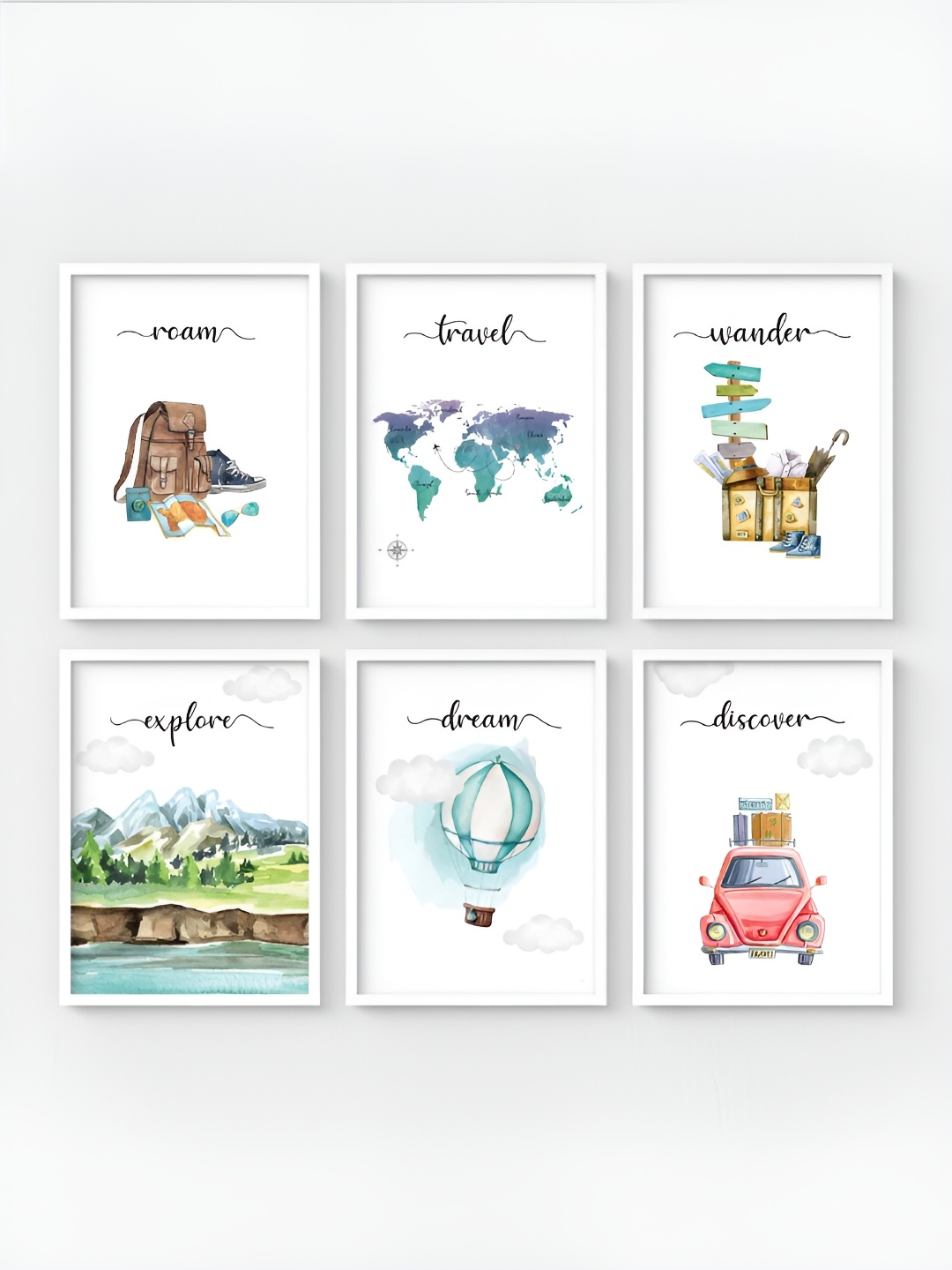 

My Kids Wall White & Blue 6 Pieces Other Wall Art