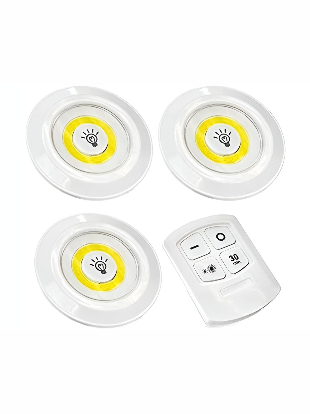 

XERGY White 3 Pieces COB LED Remote-Controlled Touch Lights